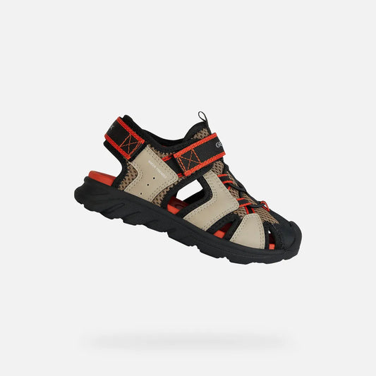 Dark beige/Red